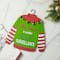 Glitzhome® 13.25" Christmas Elf Sweater Sign Door Hanger